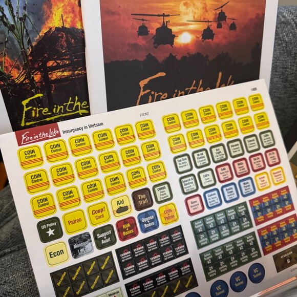 Fire in the Lake (open, unpunched, cards sealed) GMT Games 1409-18 - Picture 8 of 13